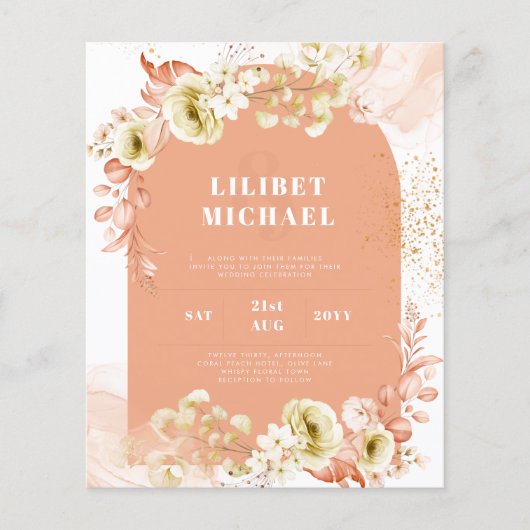 Seizoenen Herfst Aardetoneel Mix Boho Bloemige Bru (Voorkant)