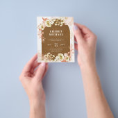 Seizoenen Herfst Aardetoneel Mix Boho Bloemige Bru Flyer (Hand)