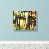 Seizoenen II. Papiersnijden door Therese Kramer Canvas Afdruk (Insitu (Houten vloer))