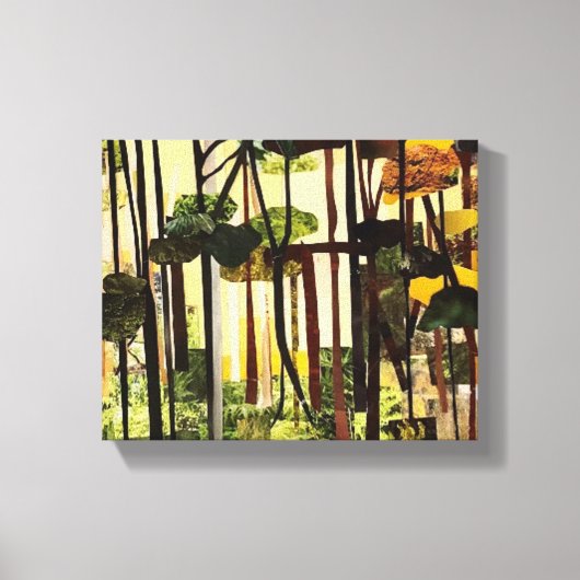 Seizoenen II. Papiersnijden door Therese Kramer Canvas Afdruk (Voorkant)