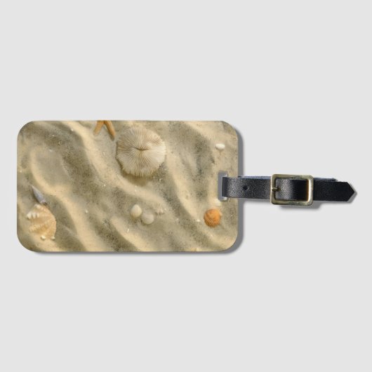 Seizoenen in de zand bagagelabel (Voorkant (horizontaal))