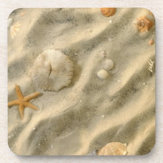 Seizoenen in de zand bier onderzetter (Voorkant)