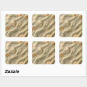 Seizoenen in de zand vierkante sticker (Vel)