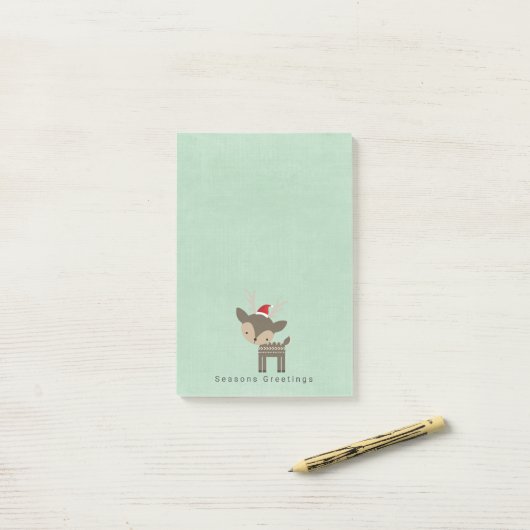 Seizoenen kerstfeest in de Rode Kerstman Post-it® Notes (Op bureau)