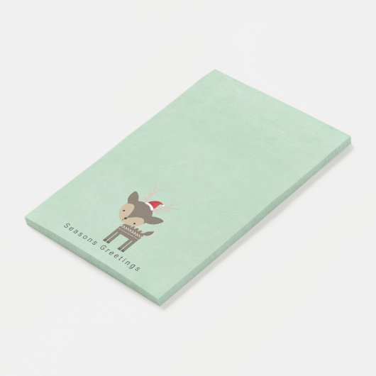 Seizoenen kerstfeest in de Rode Kerstman Post-it® Notes (Schuin)