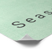 Seizoenen kerstfeest in de Rode Kerstman Poster (Hoek)