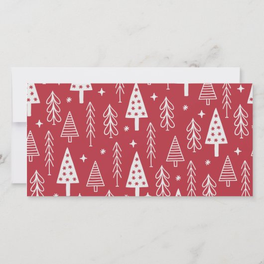 Seizoenen kerstfeestdag doorgesneden Foto Kaart (Achterkant)