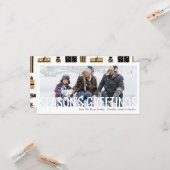 Seizoenen kerstfeestdag doorgesneden foto kaart (Voorkant / Achterkant in situ)