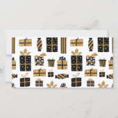 Seizoenen kerstfeestdag doorgesneden foto kaart (Achterkant)