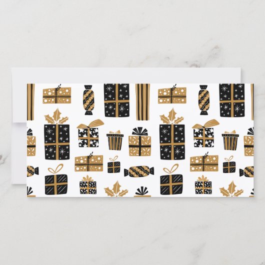 Seizoenen kerstfeestdag doorgesneden foto kaart (Achterkant)