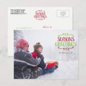 Seizoenen kerstfeestdag foto Briefkaart (Voorkant / Achterkant)