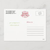 Seizoenen kerstfeestdag foto Briefkaart (Achterkant)