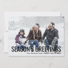 Seizoenen kerstfeestdag foto kaart