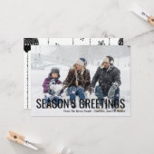 Seizoenen kerstfeestdag foto kaart (Voorkant / Achterkant in situ)