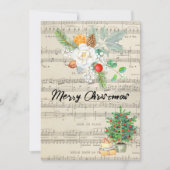 Seizoenen kerstmuziek feestdagenkaart (Voorkant)