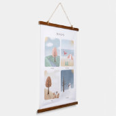 Seizoenen leraar Homeschool Classroom Decor Hangend Wandkleed (Gebogen)