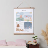 Seizoenen leraar Homeschool Classroom Decor Hangend Wandkleed (Slaapkamer)