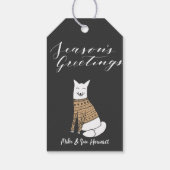 Seizoenen met een zwarte kerstcadeautas van Wolf Cadeaulabel (Achterkant)