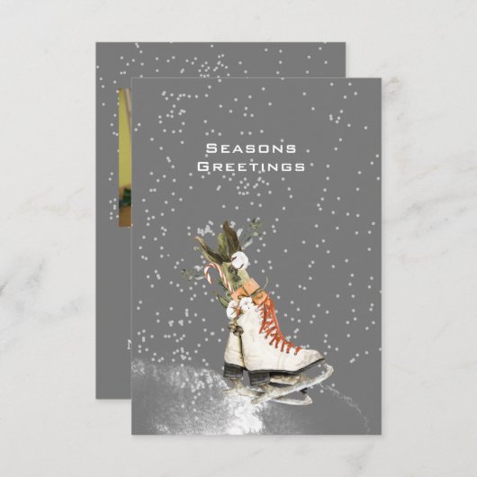 SEIZOENEN MET ICE-SCHAATSEN WINTERSCHERM MET GREET (Voorkant / Achterkant)