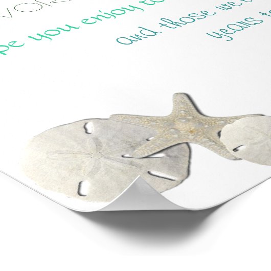 Seizoenen, Nautical Wedding Reception, Dank u Poster (Hoek)