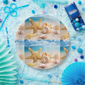 Seizoenen op de Borden van het strandpapier Papieren Bordje (Feest)