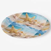 Seizoenen op de Borden van het strandpapier Papieren Bordje (Gekanteld)