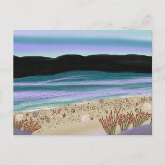 Seizoenen op de kust briefkaart (Voorkant)