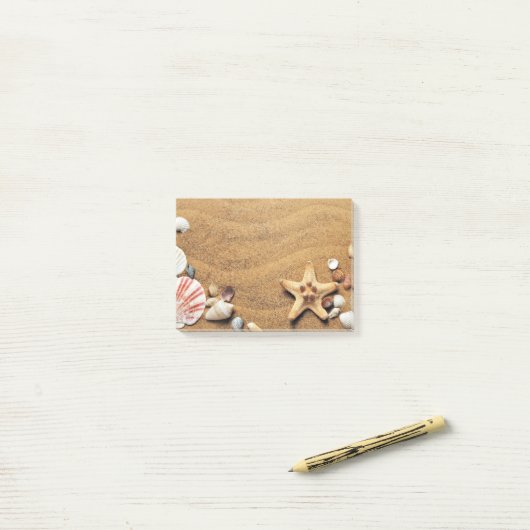 Seizoenen op de strand post-it® notes (Op bureau)