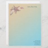 Seizoenen op een strand briefhoofd ontwerp (Voorkant / Achterkant)