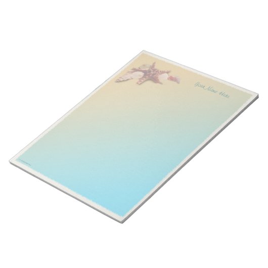 Seizoenen op een strand notitieblok (Schuin)