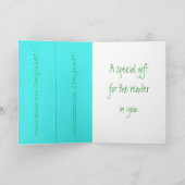 Seizoenen op groene wenskaarten van bladwijzer kaart (Binnen)