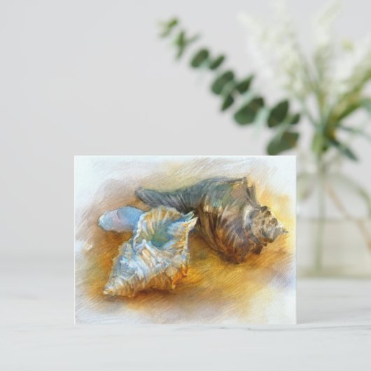 Seizoenen op het strand briefkaart (Staand voorkant)