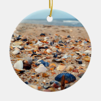 Seizoenen op het strand keramisch ornament