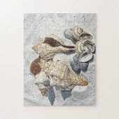 Seizoenen op het witte zandige strand legpuzzel (Verticaal)