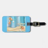 Seizoenen op zand bagagelabel (Voorkant horizontaal)