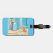 Seizoenen op zand bagagelabel (Achterkant horizontaal)