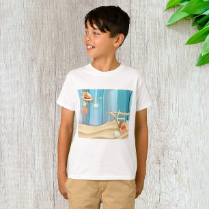 Seizoenen op zand t-shirt