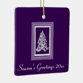 Seizoenen Paars/elke kleurkerstboom Keramisch Ornament (Rechts)