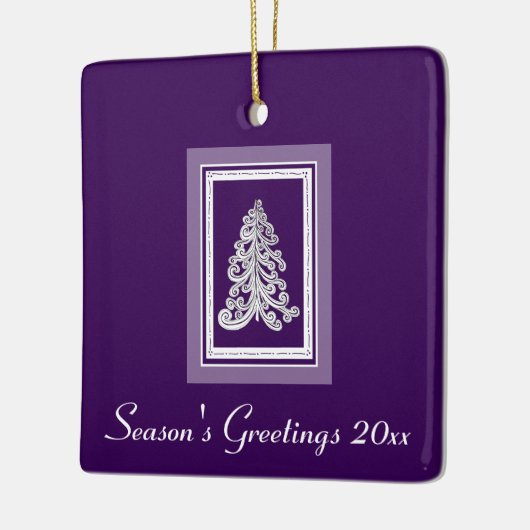 Seizoenen Paars/elke kleurkerstboom Keramisch Ornament (Links)