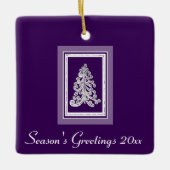 Seizoenen Paars/elke kleurkerstboom Keramisch Ornament (Voorkant)
