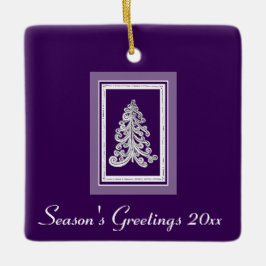 Seizoenen Paars/elke kleurkerstboom Keramisch Ornament