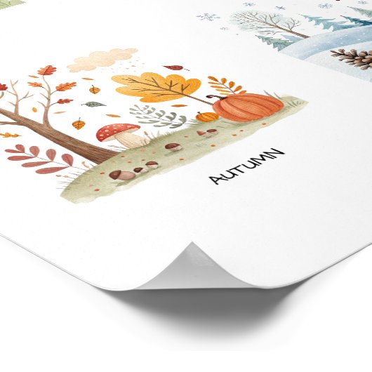 Seizoenen Poster – Preschool Leerart (Hoek)