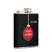 Seizoenen Rood Ornament Vinylwaterkolf Heupfles (Rechts)