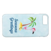 Seizoenen Roze Flamingo in Santa Hat Case-Mate iPhone Case (Achterkant (Horizontaal))