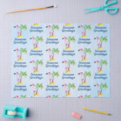 Seizoenen Roze Flamingo in Santa Hat Tissuepapier (Craft)