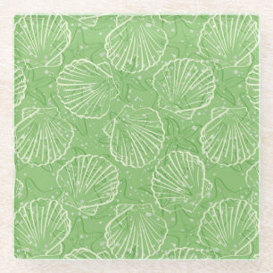 Seizoenen schetsen glazen onderzetter