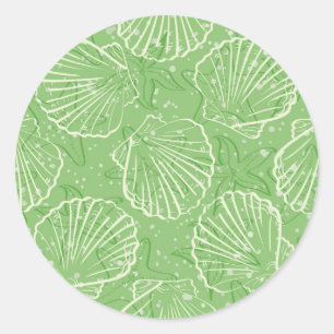 Seizoenen schetsen ronde sticker