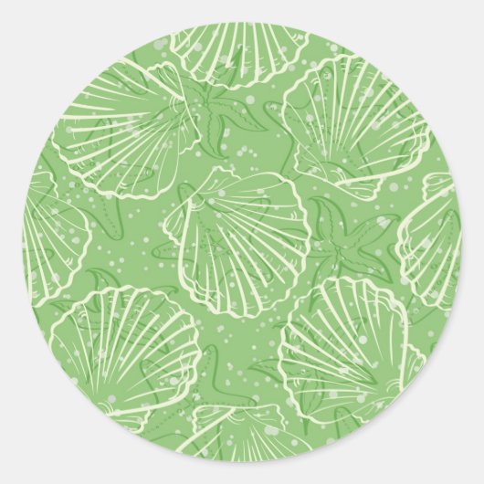 Seizoenen schetsen ronde sticker (Voorkant)