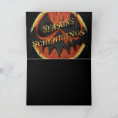 Seizoenen Screamings Halloween Pumpkin Kaart (Binnen)