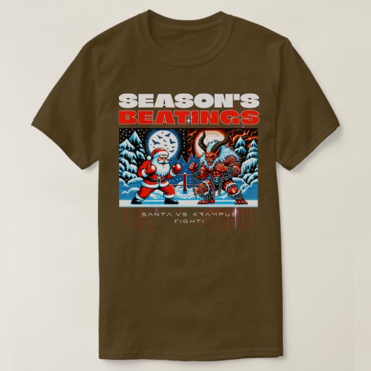Seizoenen Sinterklaas vs Krampus T-shirt (Design voorkant)